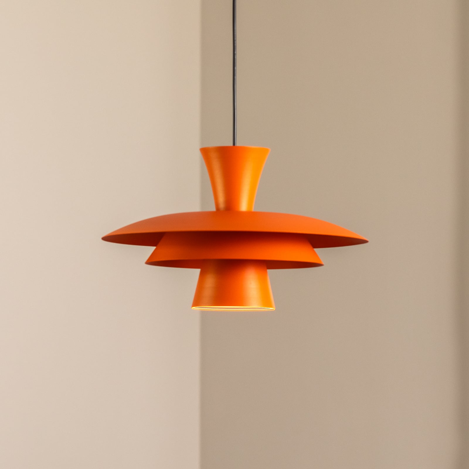 Hängeleuchte Plato orange Metall Ø 38 cm E27 dimmbar Luminex 1x15W LED - 5907565945058