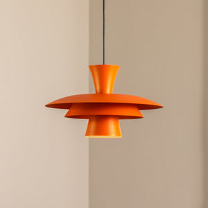 B-Ware Hängeleuchte Plato orange Metall Ø 38 cm E27 dimmbar Luminex 1x15W LED