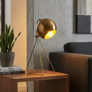 B-Ware Tischleuchte Lampe Mixed Metall Messing Wohnbereich Schalter Höhe 45 Cm