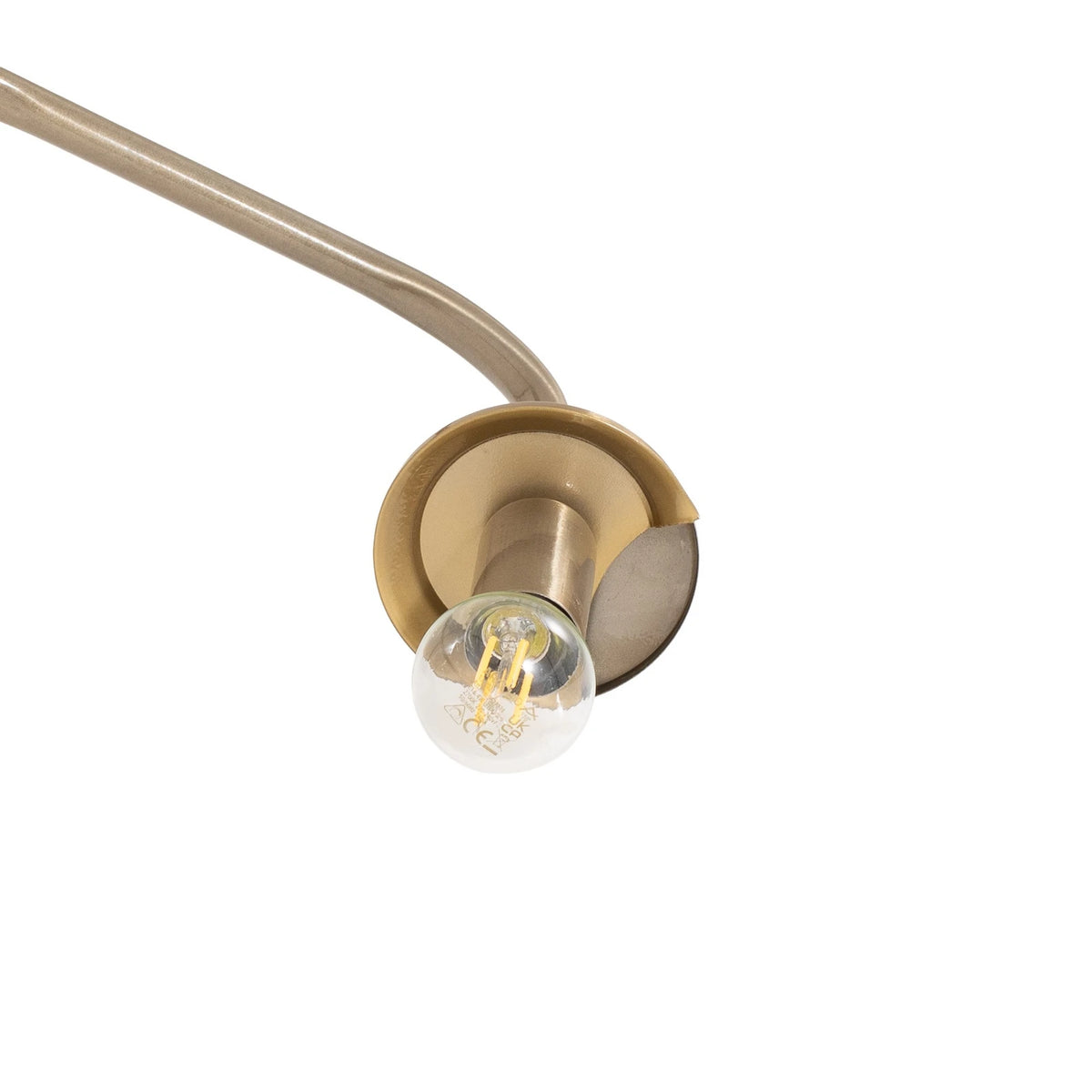 Opviq Stehleuchte Standlampe Viran Glas goldfarben antik Metall weiss satiniert - 10045823
