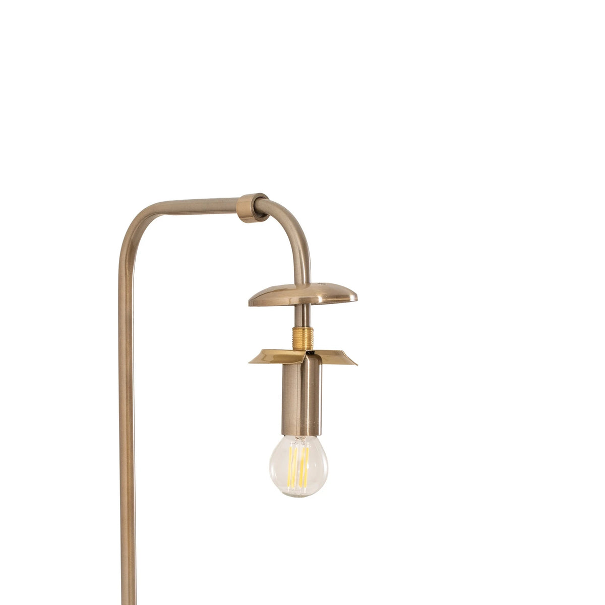 Opviq Stehleuchte Standlampe Viran Glas goldfarben antik Metall weiss satiniert - 10045823