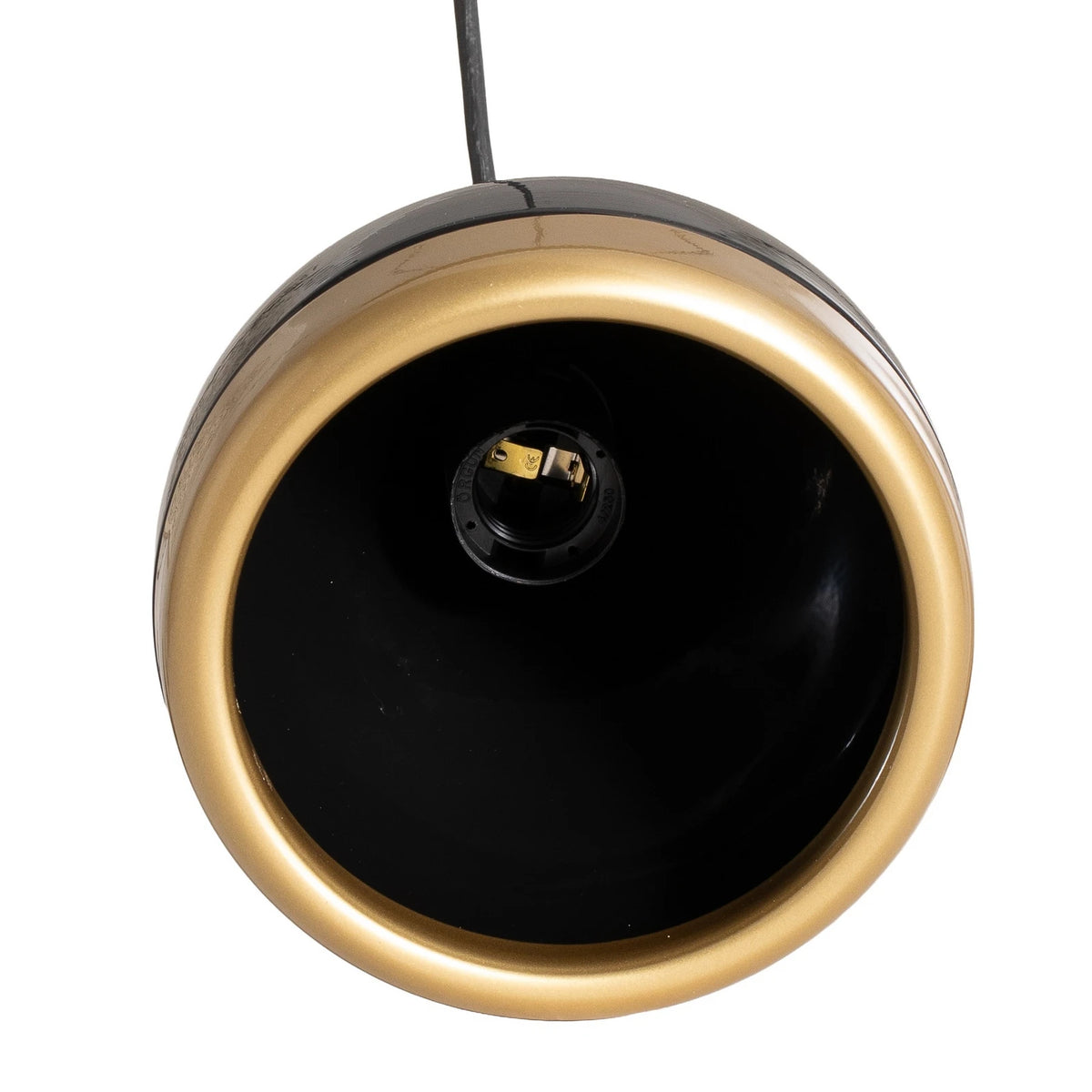 Hängeleuchte Yildo Pendelleuchte Rondell schwarz gold Metall 5-flammig E27 LED - 10045945
