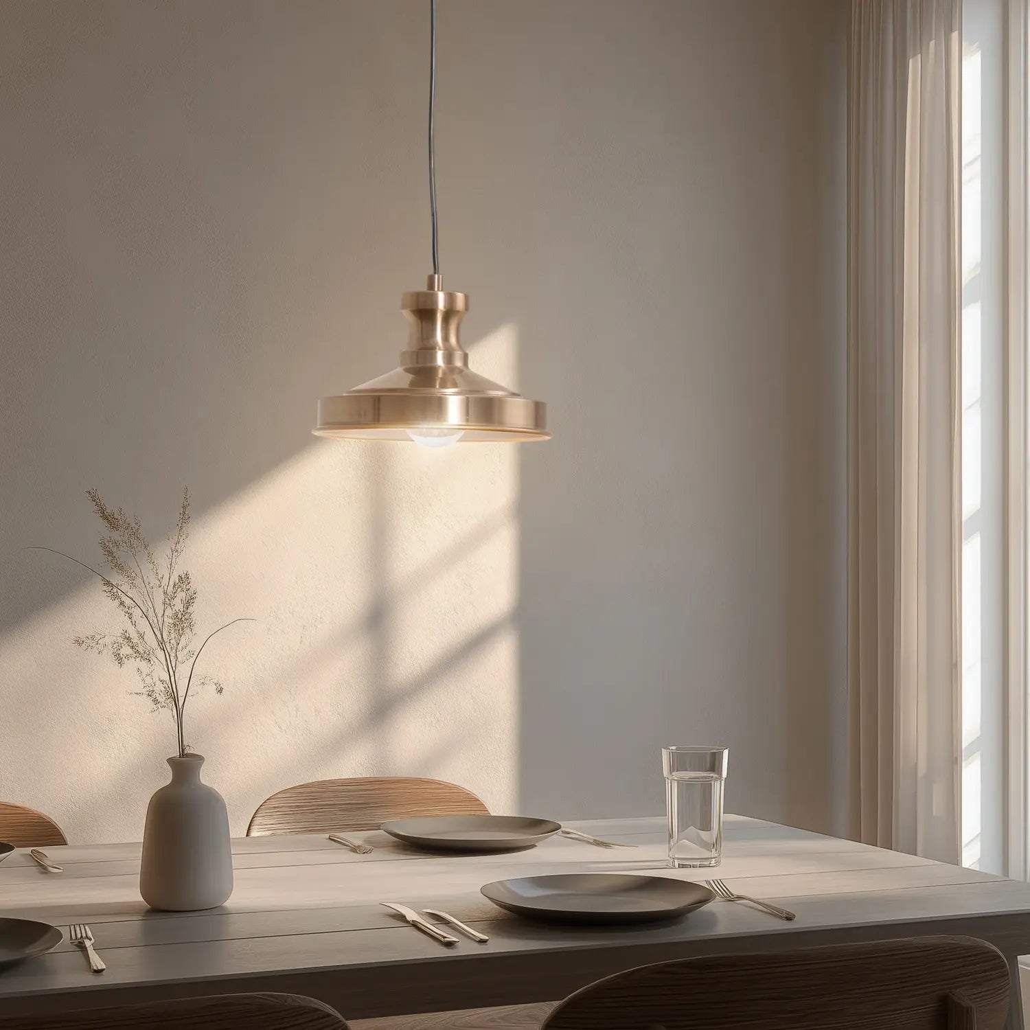 B-Ware Opviq Hängeleuchte Pendelleuchte Lampe Goldfarben Metall Berceste E27 ø 22 Cm