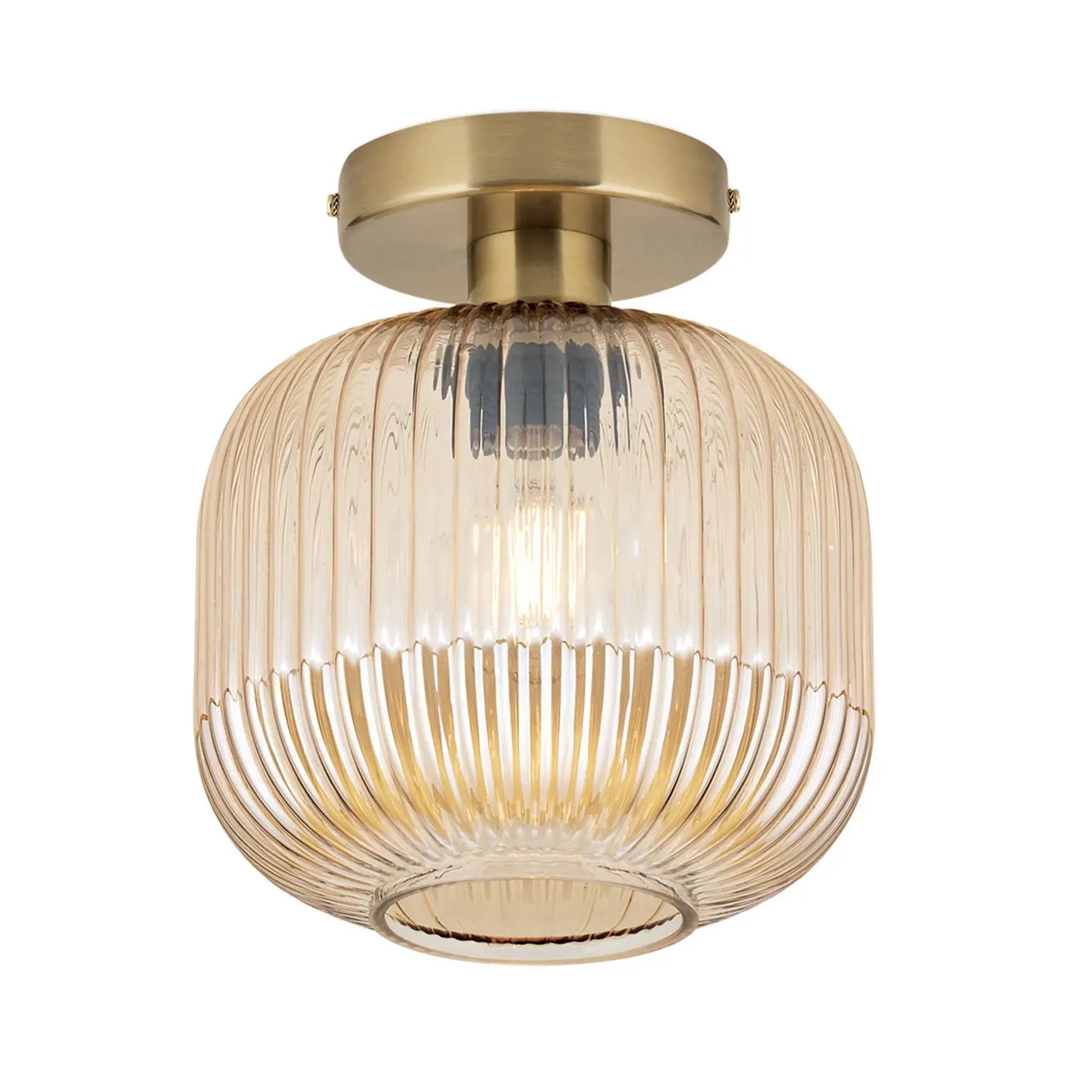 B-Ware Orion Deckenleuchte Zimmerlampe Carneval Glas Amber E27 Led 20 Cm Lampe Leuchte - 9003090280766