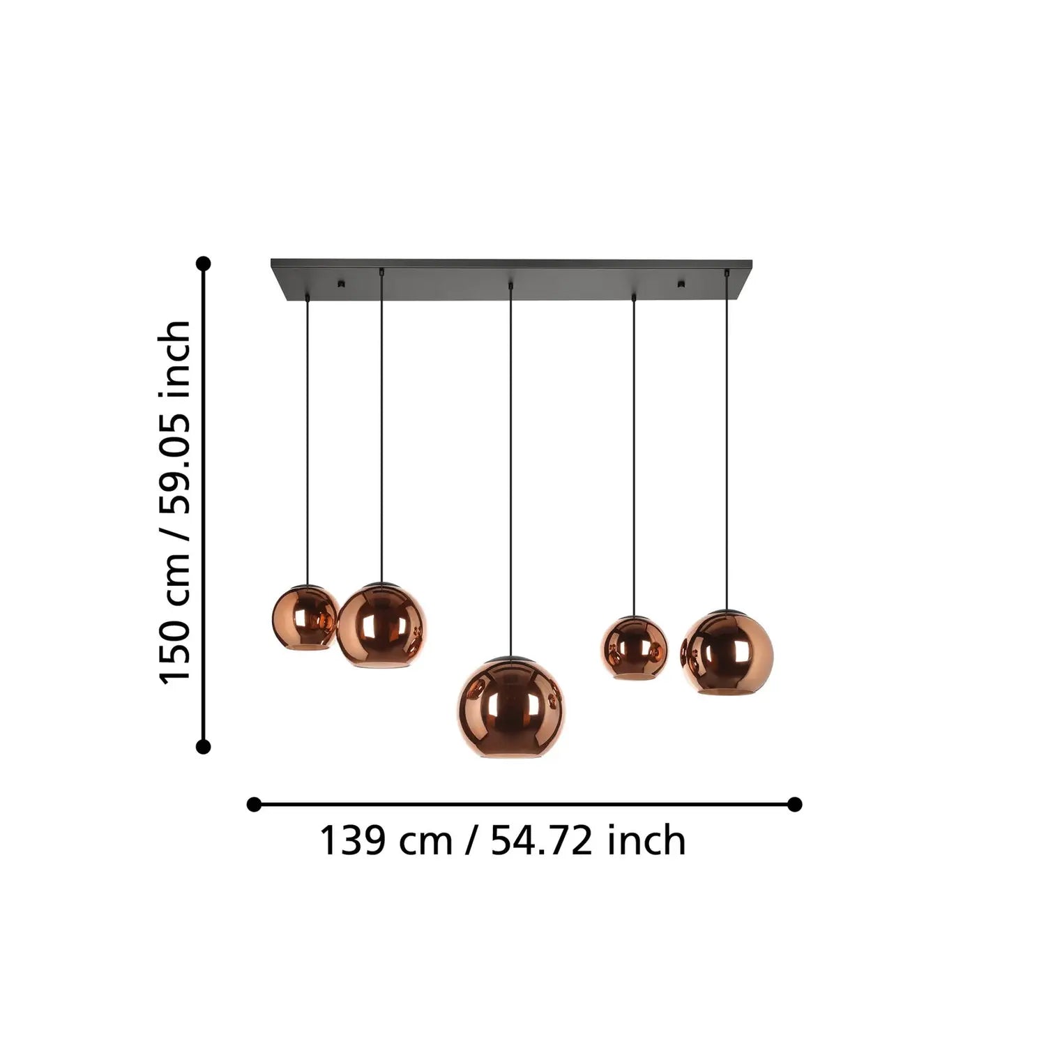 B-Ware Eglo Stars Of Light Hängeleuchte Pendelleuchte Cordoba Glas Kupfer E27 Led Lampe - 9008606295180