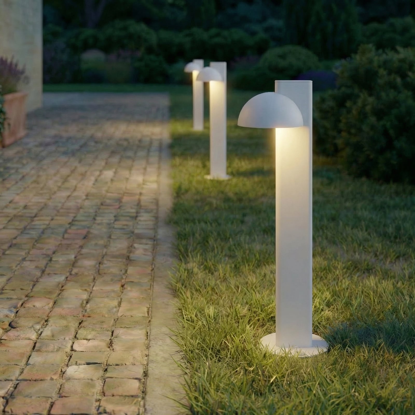 Lucande Wegeleuchte Velira LED Gartenlampe Pollerleuchte hellgrau 77cm IP44 - 4255830907814