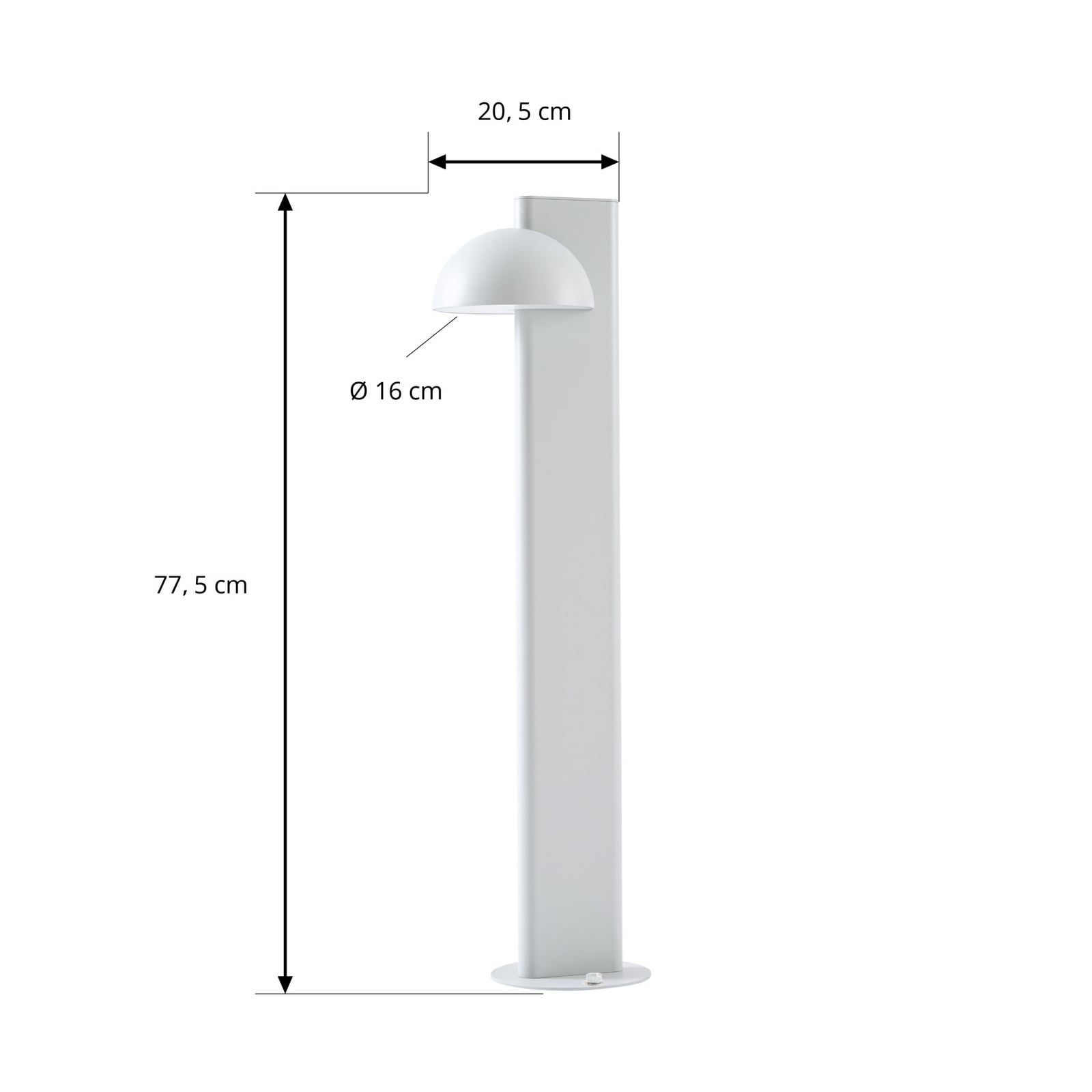 Lucande Wegeleuchte Velira LED Gartenlampe Pollerleuchte hellgrau 77cm IP44 - 4255830907814
