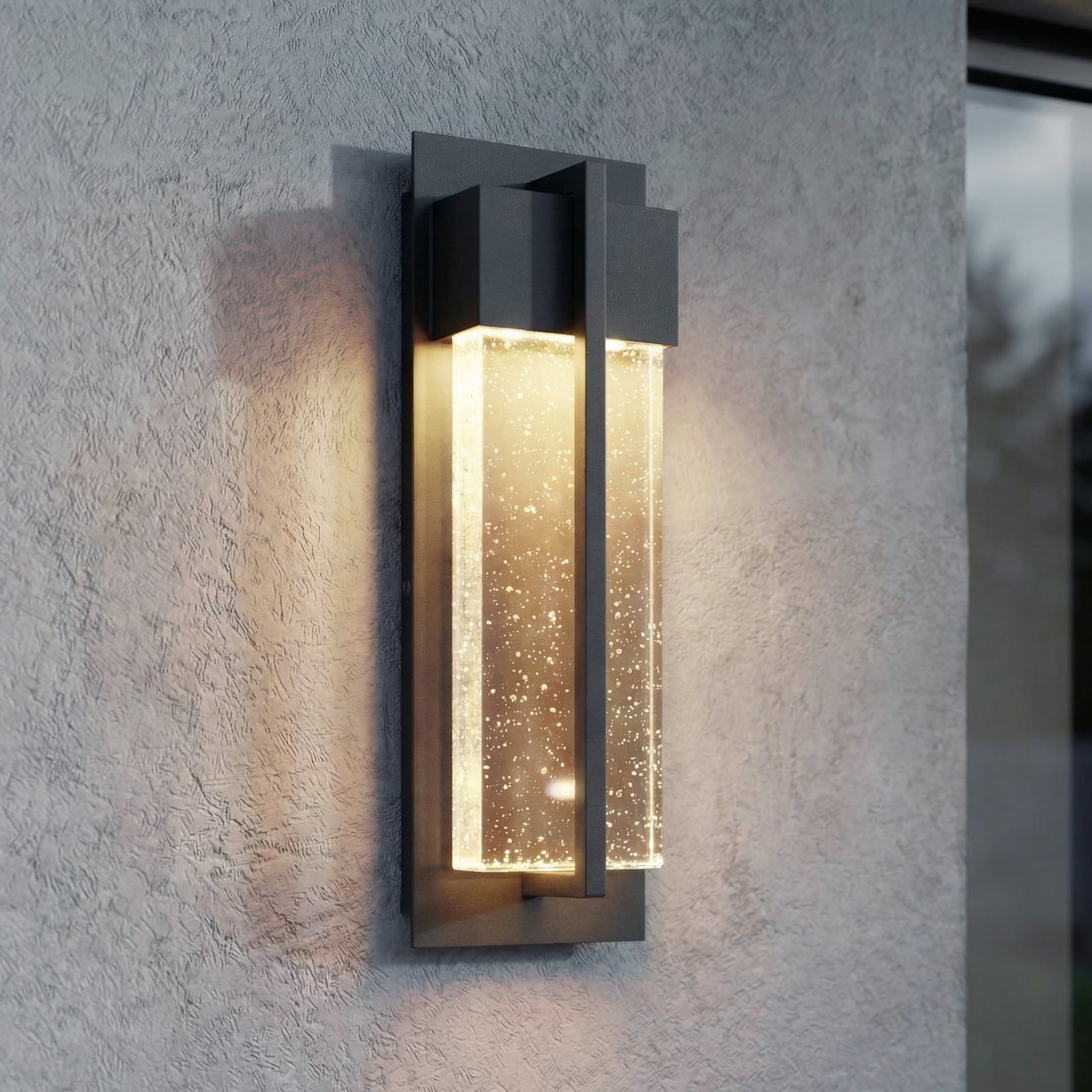 Lucande Außenwandleuchte Velune LED Gartenlampe anthrazit 35cm IP44 CCT 1000lm - 4255830909801