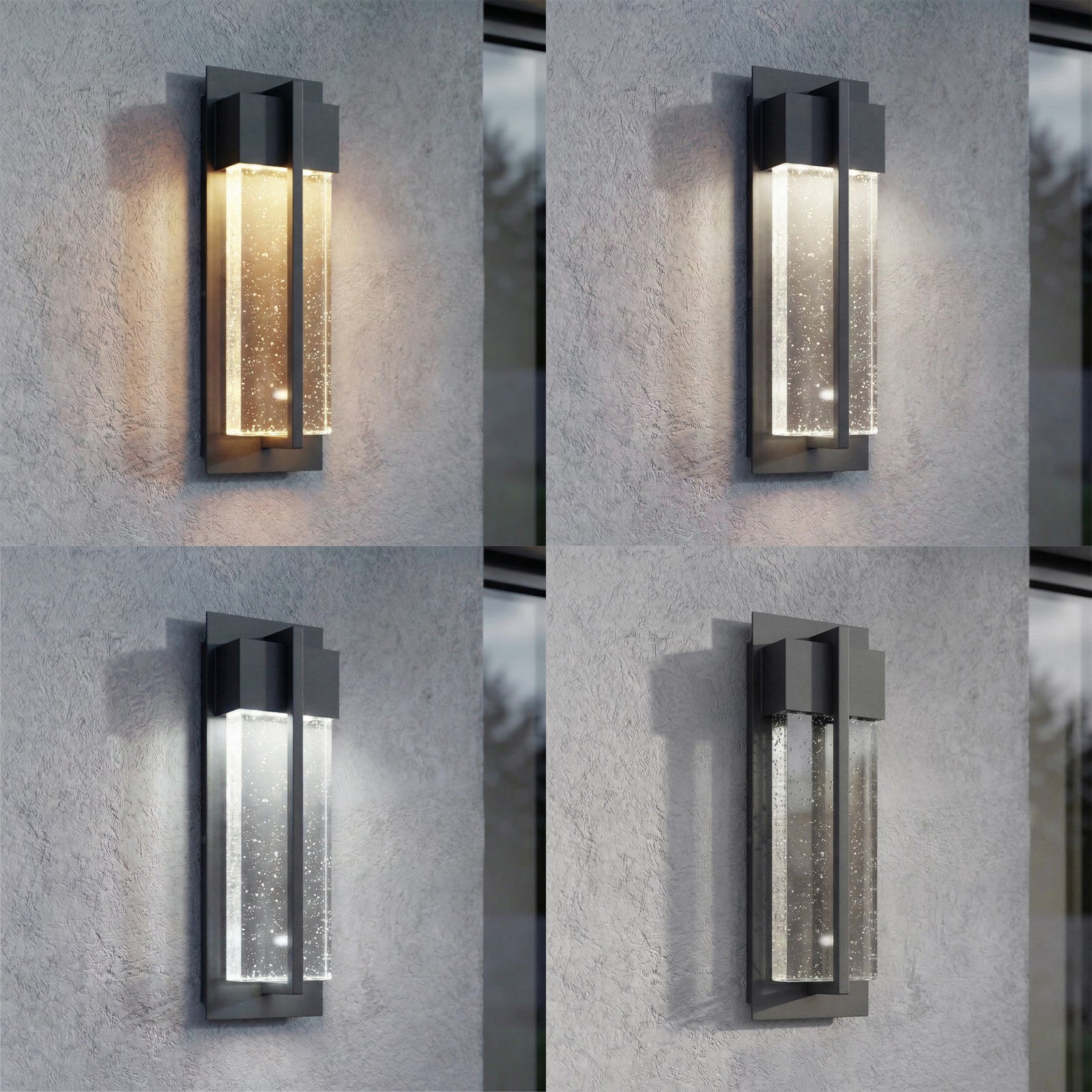 Lucande Außenwandleuchte Velune LED Gartenlampe anthrazit 35cm IP44 CCT 1000lm - 4255830909801