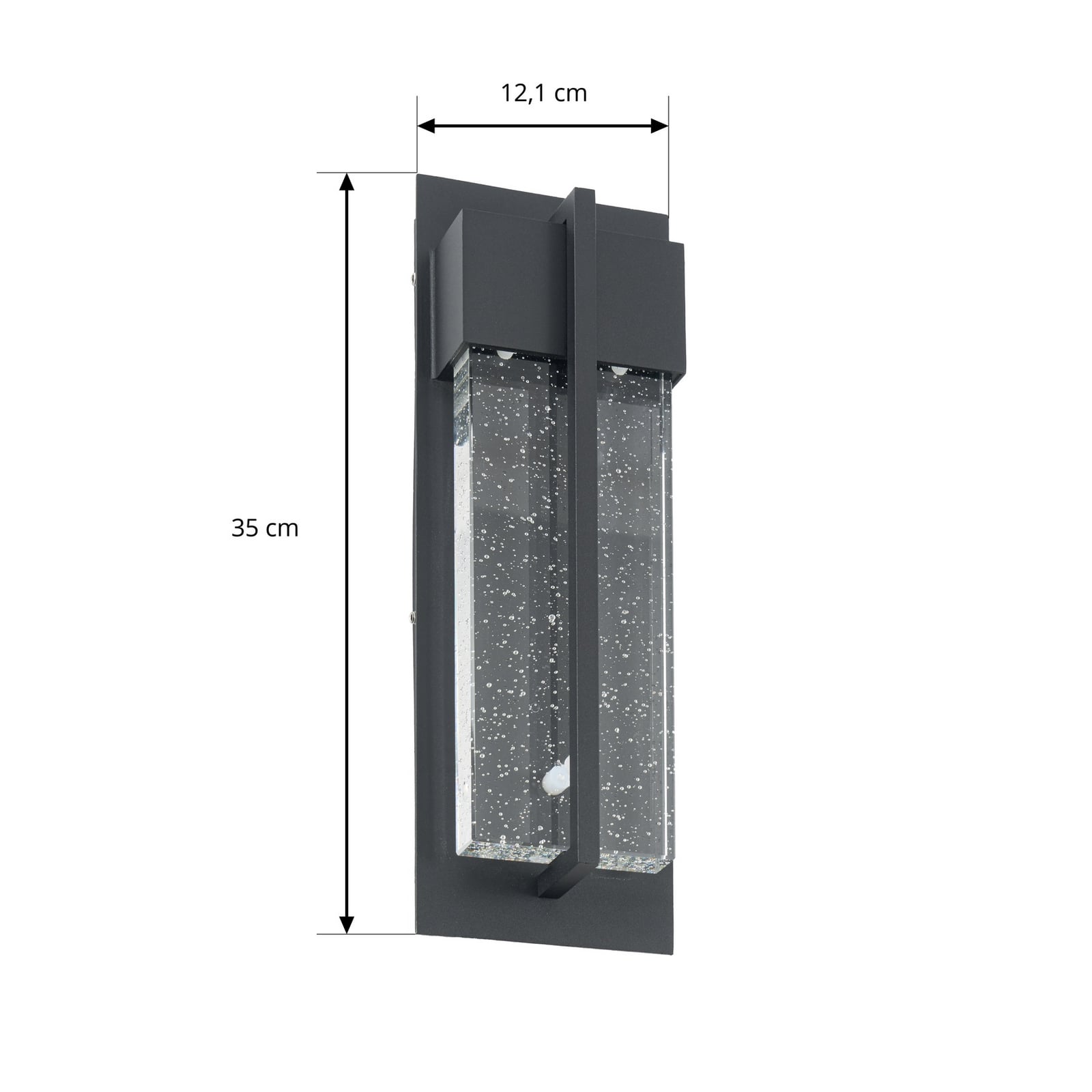 Lucande Außenwandleuchte Velune LED Gartenlampe anthrazit 35cm IP44 CCT 1000lm - 4255830909801