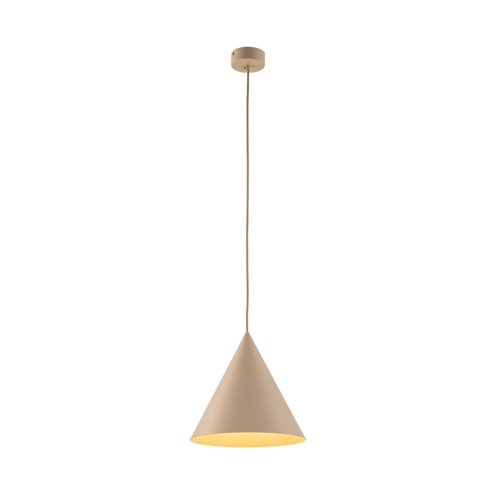 Hängeleuchte Cono Pendelleuchte dimmbar Lampe Leuchte sand Ø25cm E27 1-flammig - 5906135106202