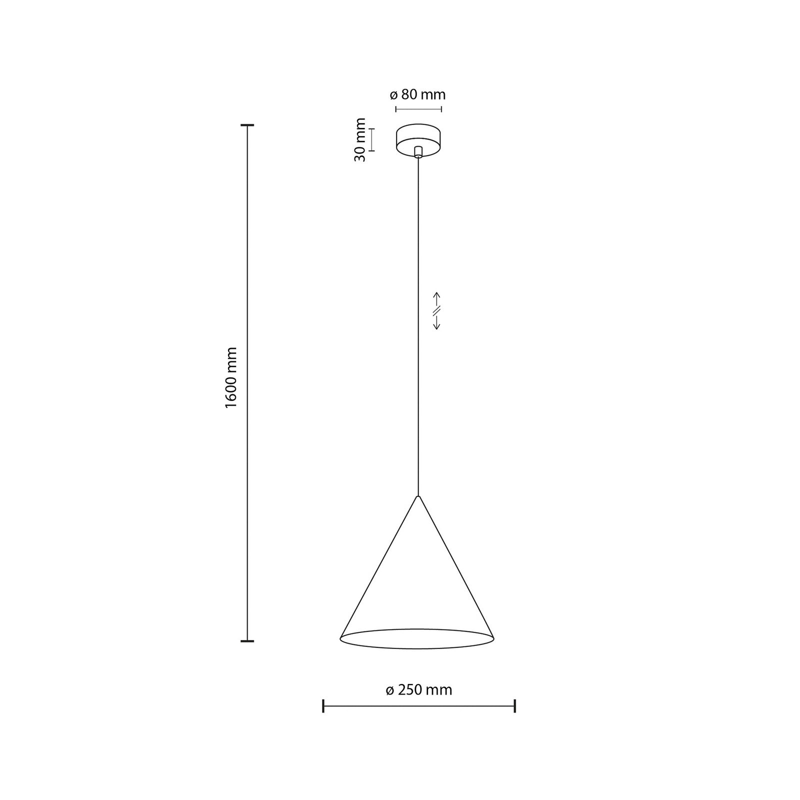 Hängeleuchte Cono Pendelleuchte dimmbar Lampe Leuchte sand Ø25cm E27 1-flammig - 5906135106202