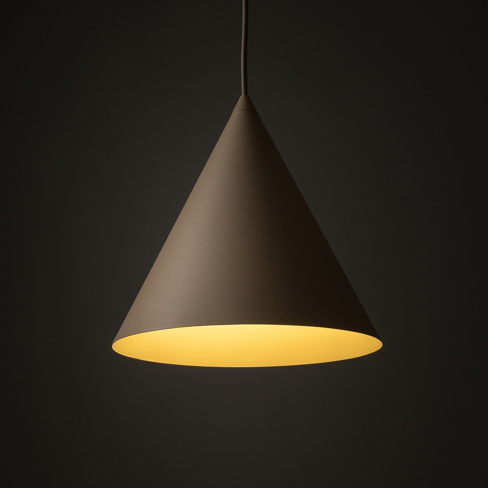 Hängeleuchte Cono Pendelleuchte dimmbar Lampe Leuchte sand Ø25cm E27 1-flammig - 5906135106202