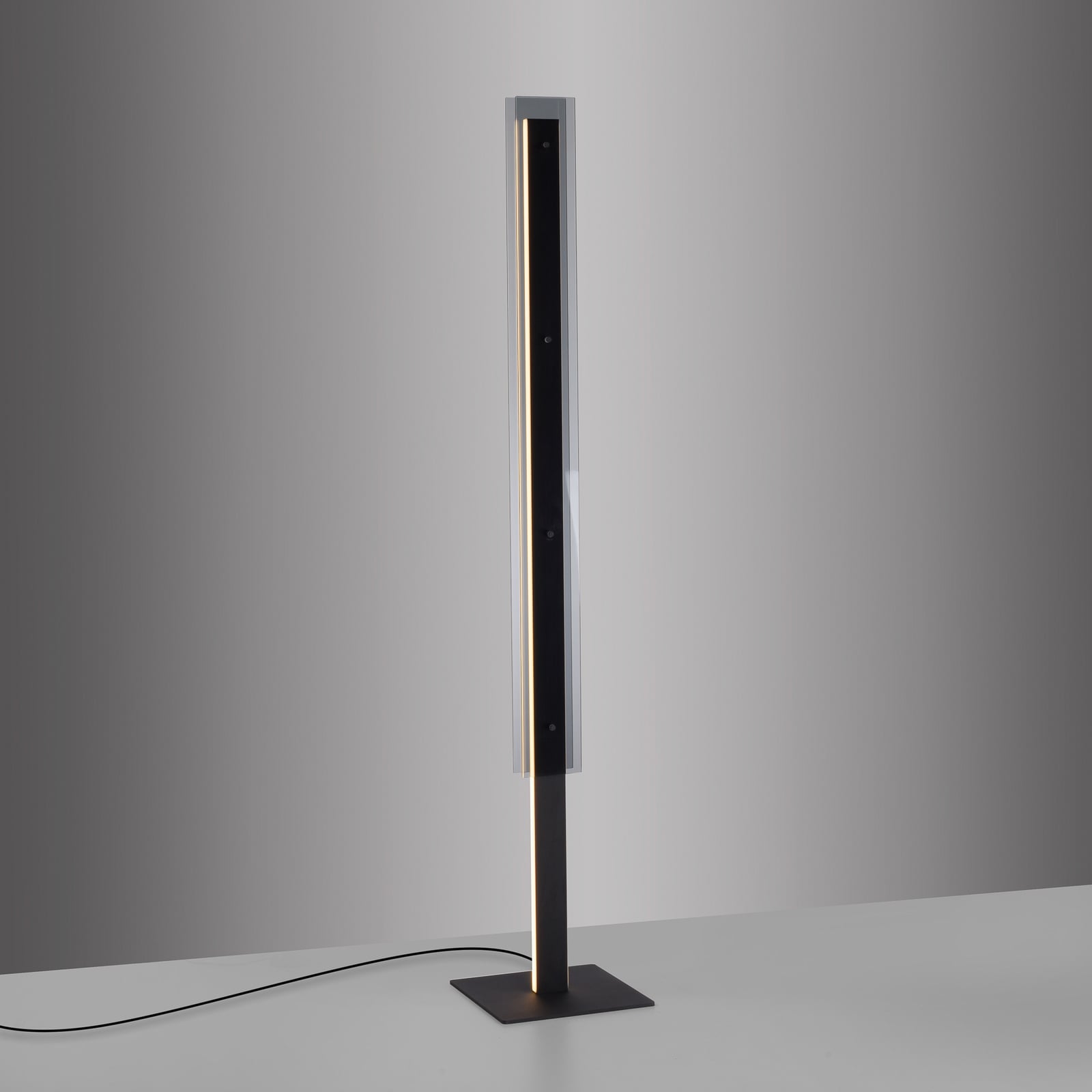 Schöner Wohnen Stehlampe Lena LED dimmbar Lampe Leuchte schwarz 140cm Höhe - 4043689018238