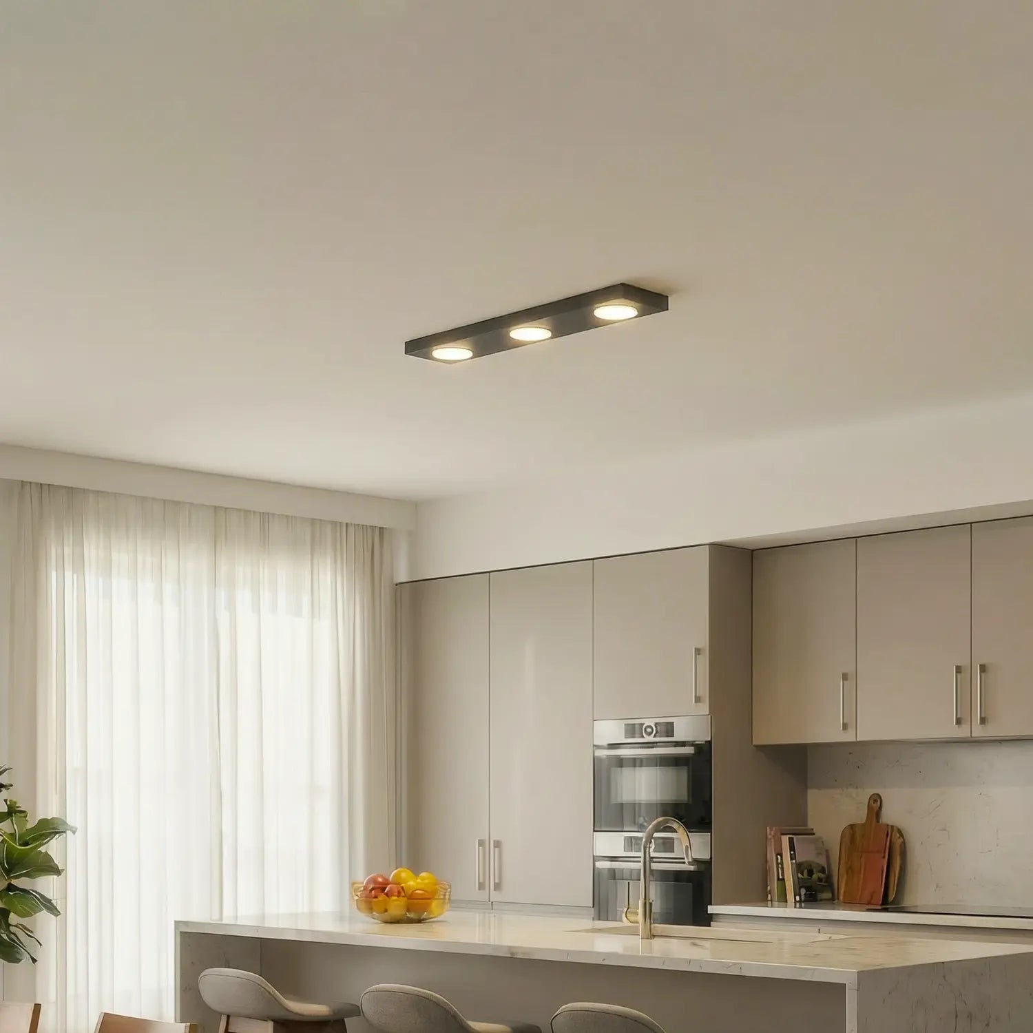 B-Ware Deckenlampe Hero Deckenleuchte Schwarz Stahl Wohnzimmer Flur Küche Dimmbar - 10049343