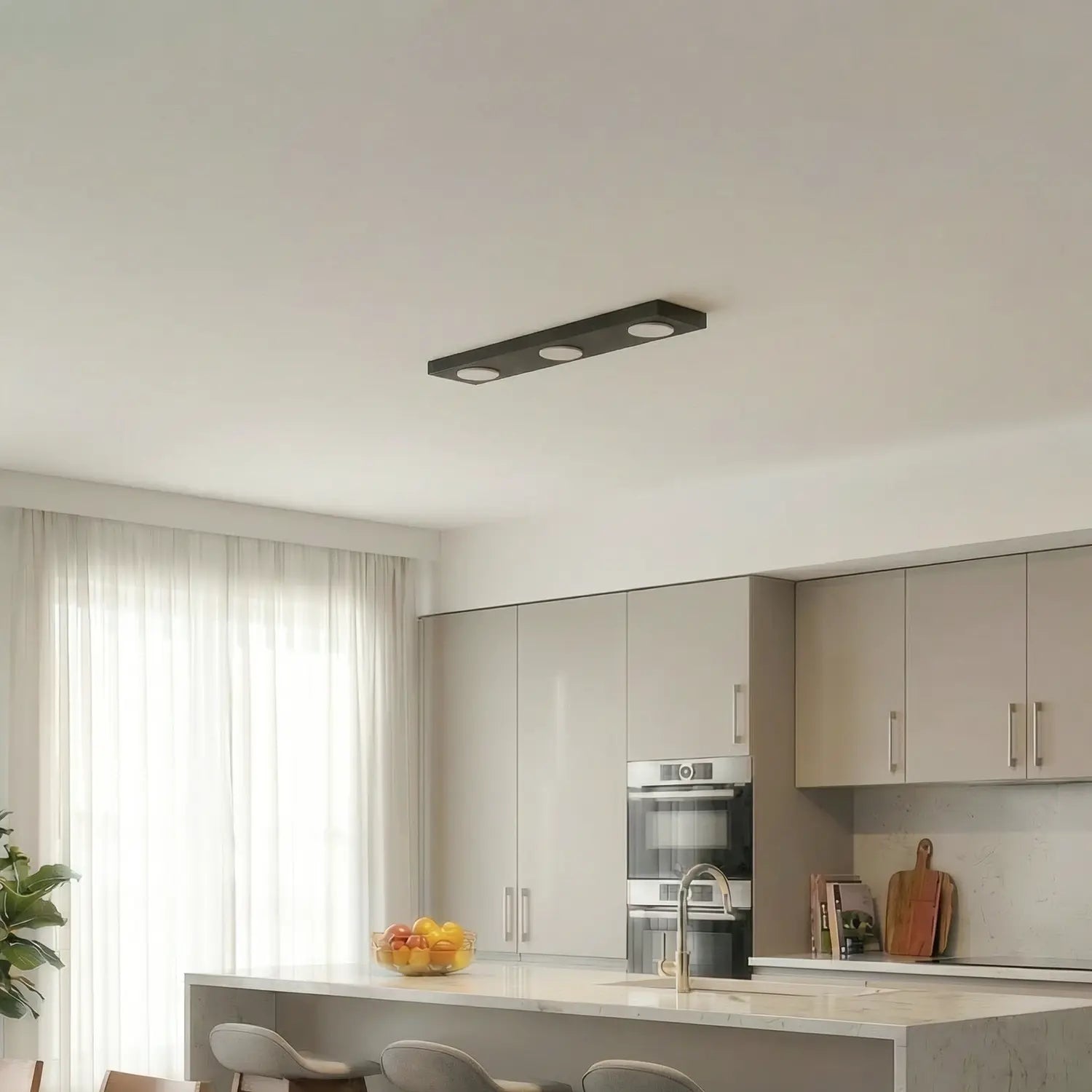 B-Ware Deckenlampe Hero Deckenleuchte Schwarz Stahl Wohnzimmer Flur Küche Dimmbar - 10049343