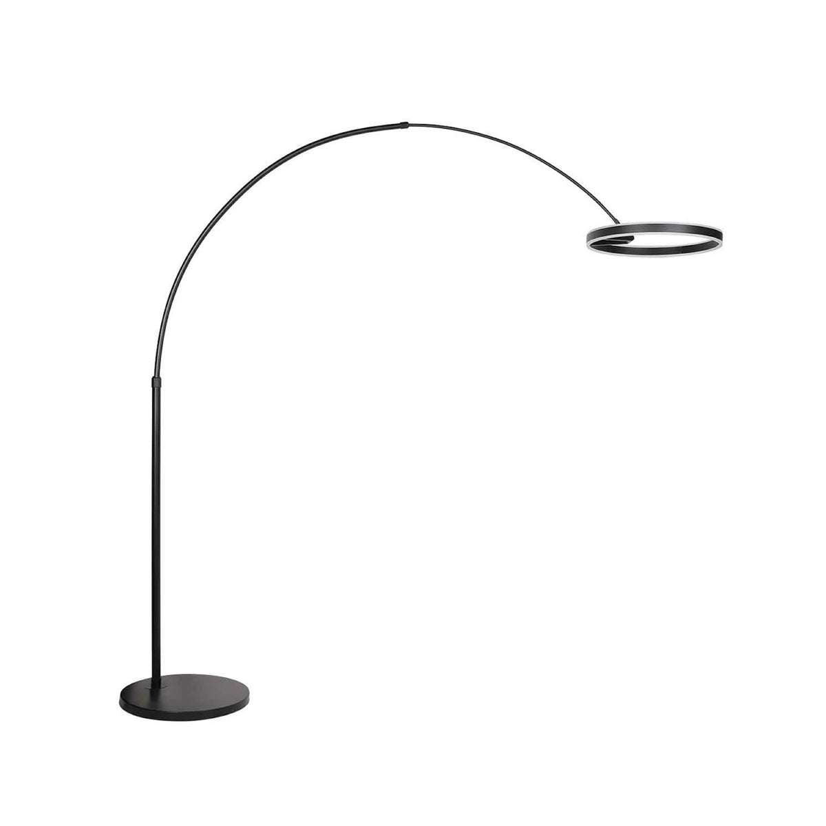 Steinhauer Bogenleuchte Stehlampe LED Ringlux schwarz Metall Dimmer CCT - 10050301