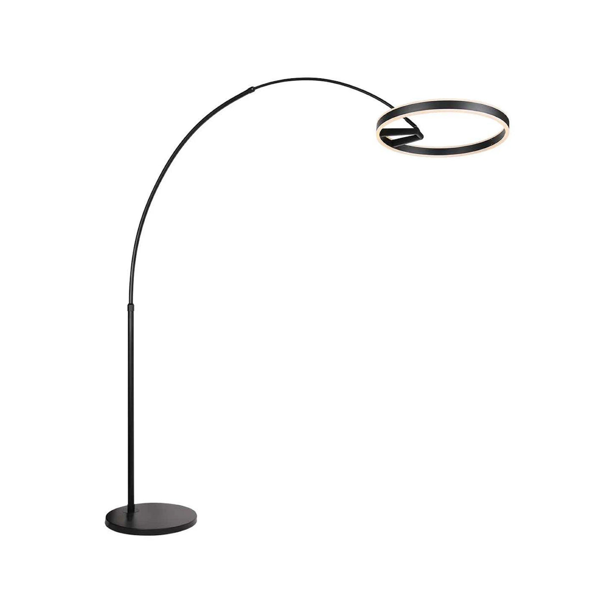 Steinhauer Bogenleuchte Stehlampe LED Ringlux schwarz Metall Dimmer CCT - 10050301