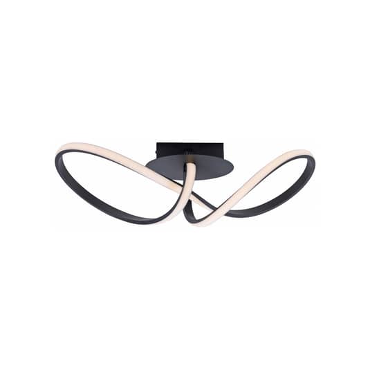 JUST LIGHT Deckenleuchte dimmbar Maria LED Lampe schwarz 61x24,5cm modern - 4043689975777