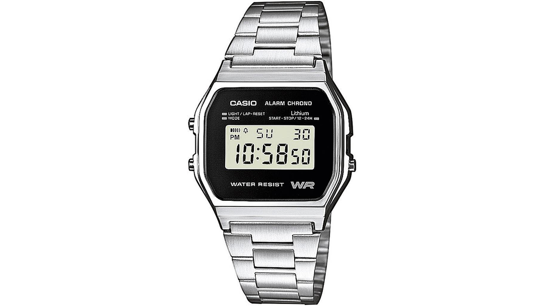 Casio Herrenuhr "Collection Retro" A158WEA-1EF Chronograph Uhr Watch Armbanduhr