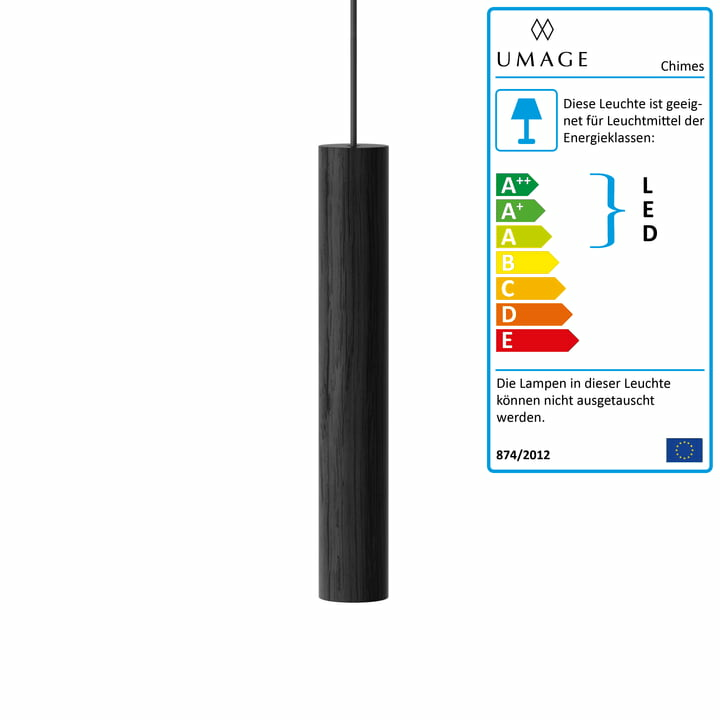 B-Ware Umage Chimes Pendelleuchte Led Hängeleuchten Deckenlampe Lampe Leuchte Schwarz