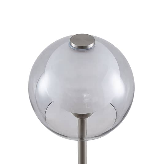 Lampadaire Lucande Kaiya, lampe sur pied, lampe avec abat-jour en verre, produit de seconde main.