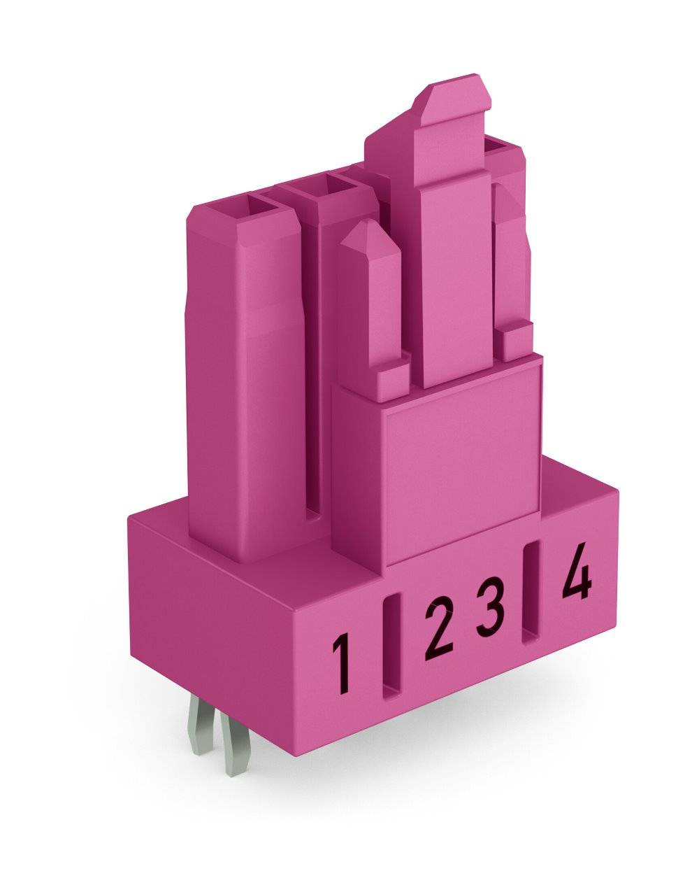 B-Ware Wago Buchse für Leiterplatten;gerade;4-polig;pink Steckberbinder Verbinder