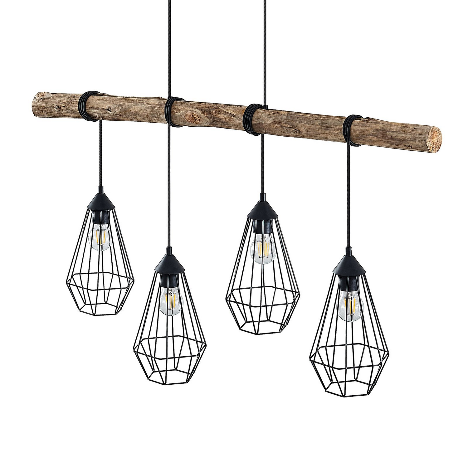 Suspension Lindby Eldarion, plafonnier à 4 lumières, 14 pouces, produit de seconde main.