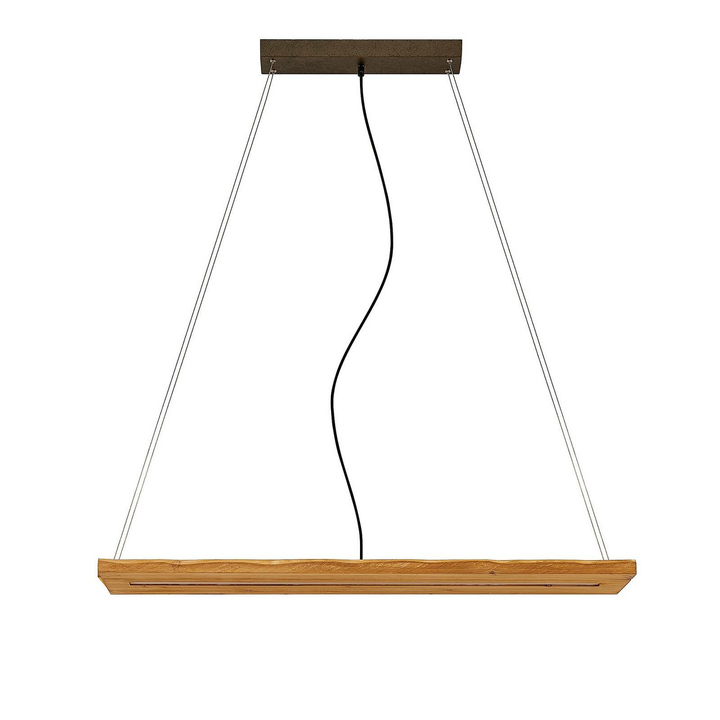 Lindby Nesaja Holz-LED-Pendelleuchte Pendelleuchte Lampe Leuchte 27W Holz Nickel