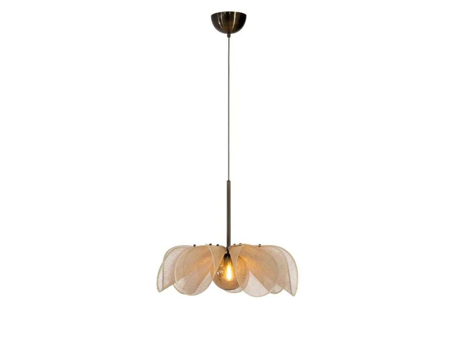 B-Ware Markslöjd Hängeleuchte Pendelleuchte Styrka Bananenfaser Beige Amber Messing - 7330024610996