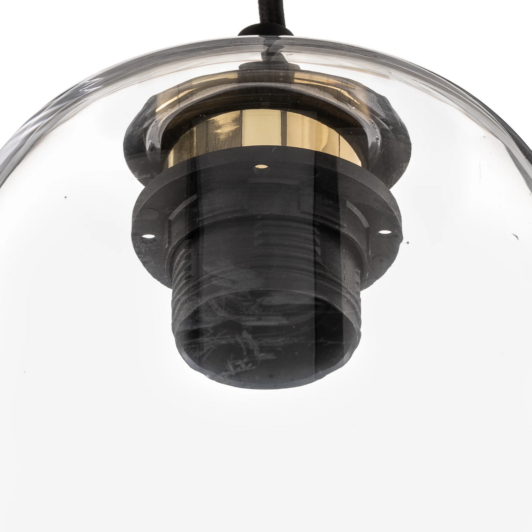 Argon Kaja Pendelleuchte Mit Glasschirm Hängeleuchte Lampe Leuchte E27 Schwarz  B-Ware - 1089392