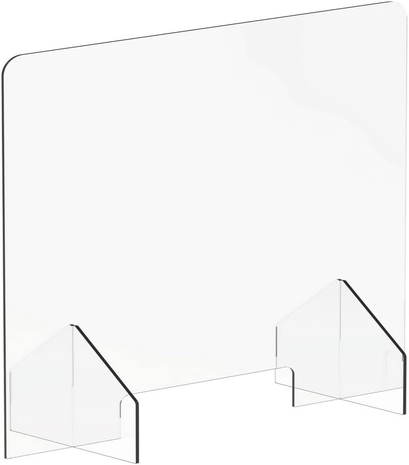 hjh OFFICE Thekenaufsatz Aufsteller Spuckschutz Acryl transparent 65x90 cm118 - 830032