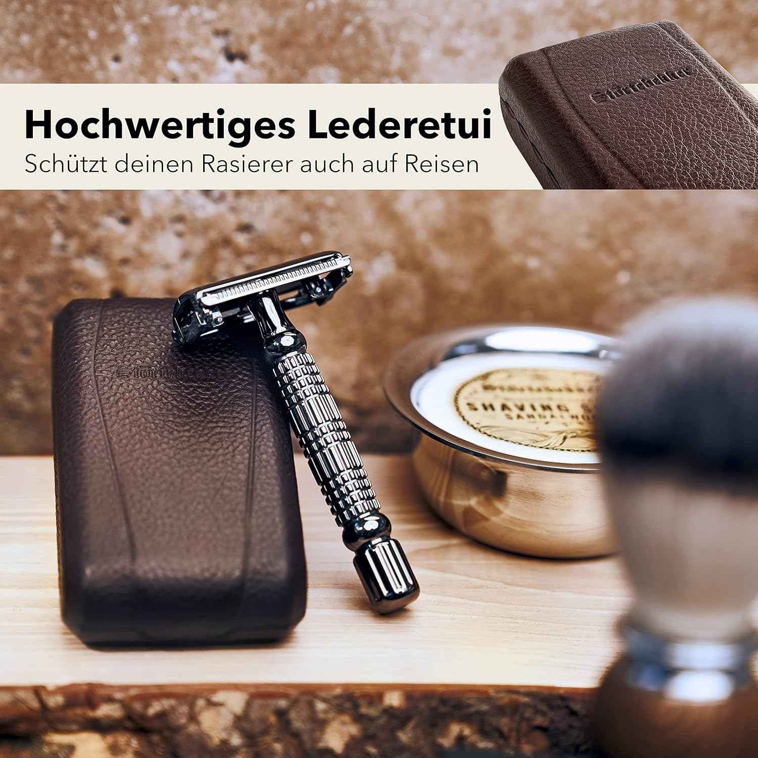 Rasoir de sûreté Störtebekker de qualité B, rasoir pour homme, 10 lames, étui, Spie8