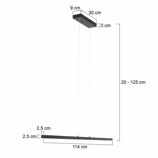 Mexlite Pendelleuchte Danske Pendellampe Hängeleuchte Lampe Leuchte 1 fl Schwarz