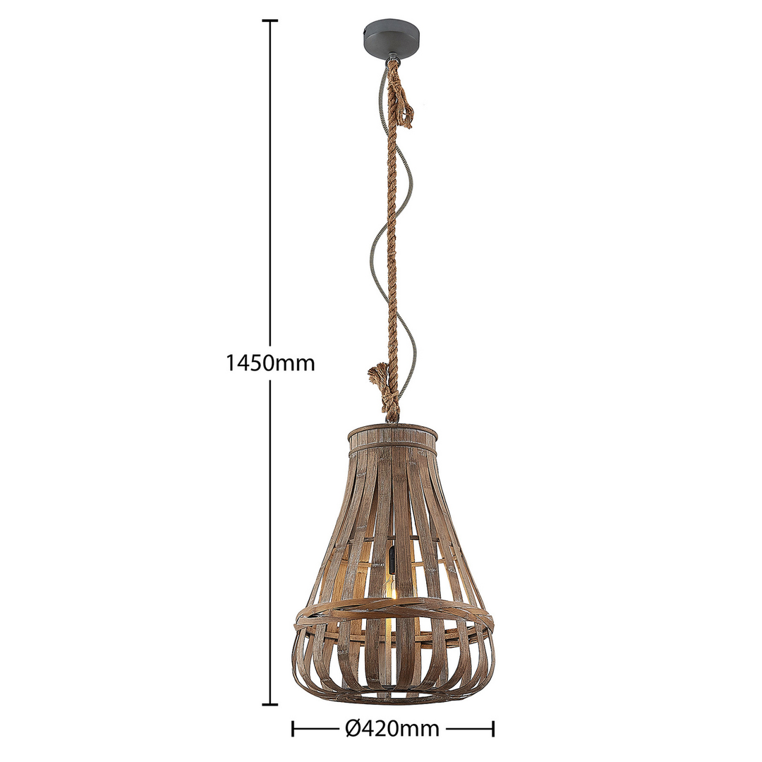 Lindby Haruno Hängeleuchte Aus Rattan 42 Cm Deckenlampe Deckenleuchte Lampe Spot B-Ware