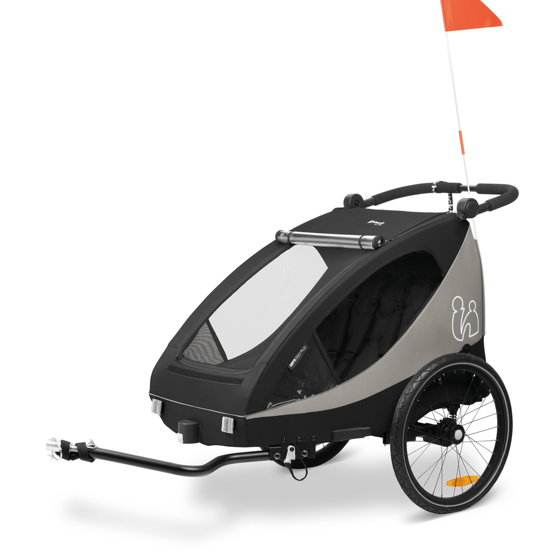 Hauck Dryk Duo Plus 2in1 Fahrradanhänger/Buggy Radanhänger Anhänger Buggy Black  B-Ware