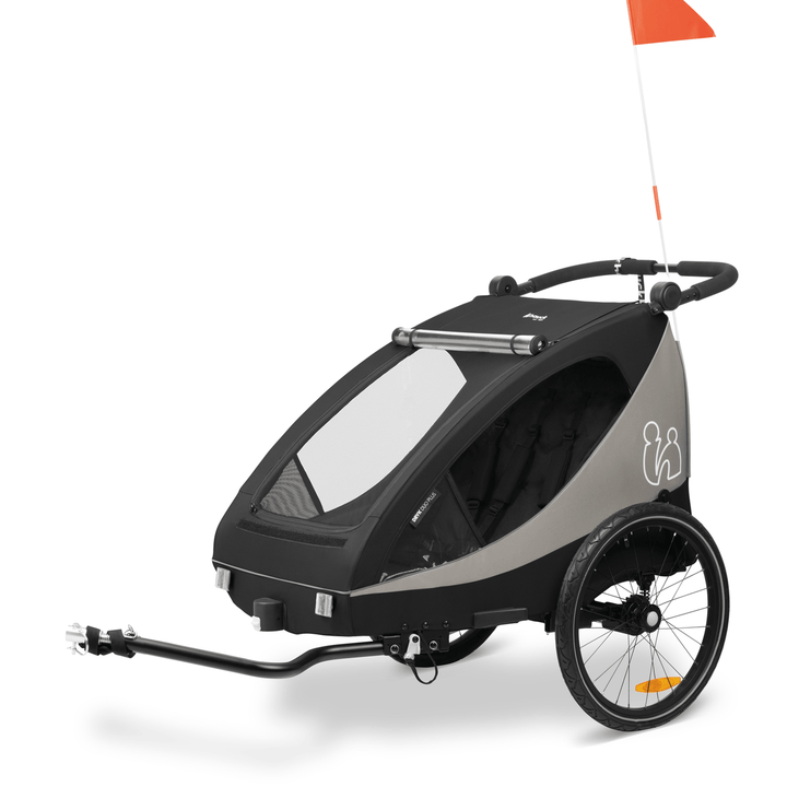 Hauck Dryk Duo Plus 2in1 Fahrradanhänger/Buggy Radanhänger Anhänger Buggy Black  B-Ware