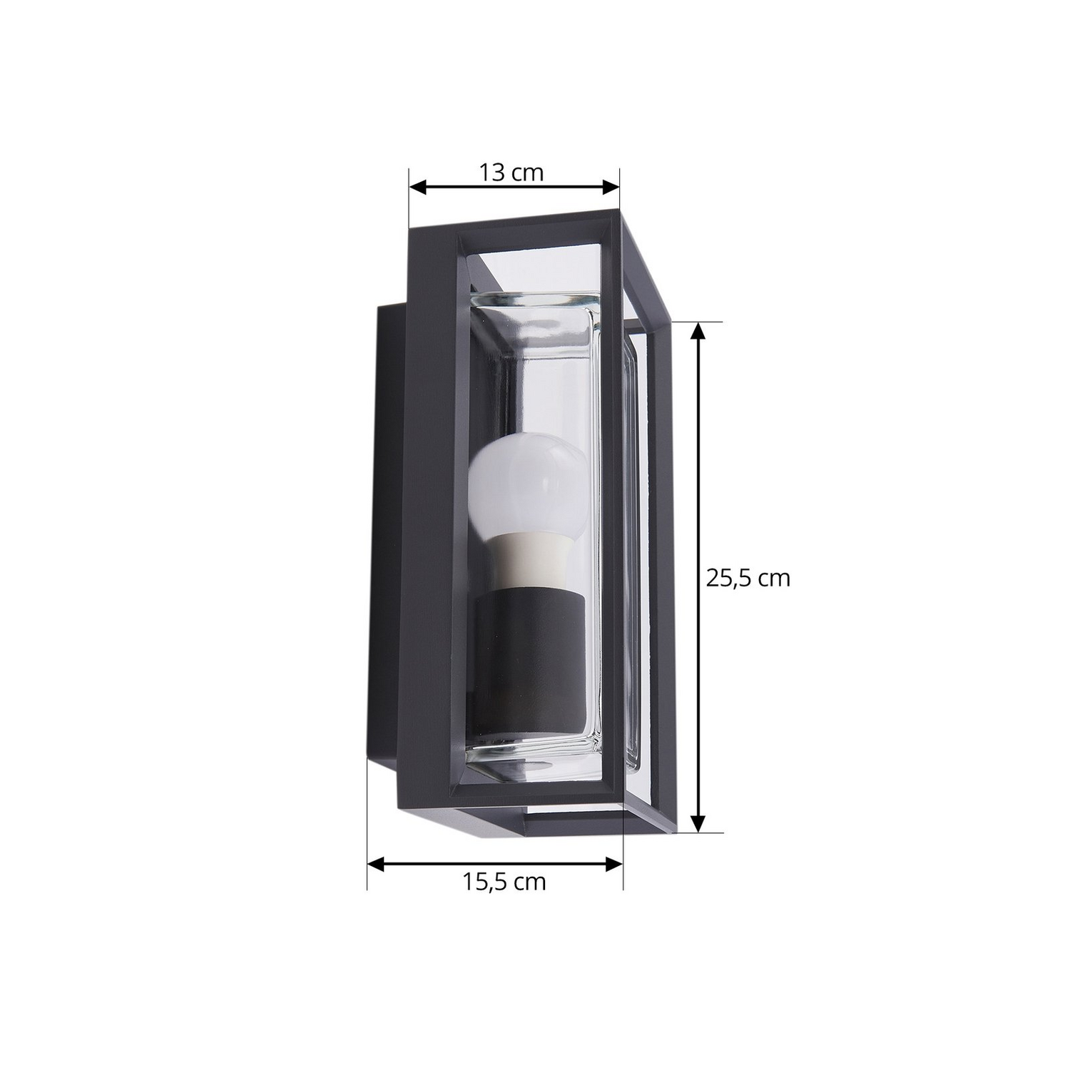 B-Ware Arcchio Außenwandleuchte Ismera Dunkelgrau Klar Sensor Wandlampe Lampe Leuc916