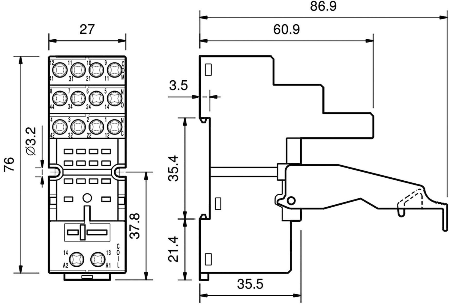 B-Ware Finder Relaissockel Zubehör Für Serie 55: Fassung Serie 94 Relaishalter Soc415 - 8012823115436