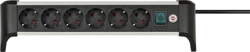 B-Ware Brennenstuhl 1391040600 Steckdosenleiste Silber Mehrfachsteckdose Schalter