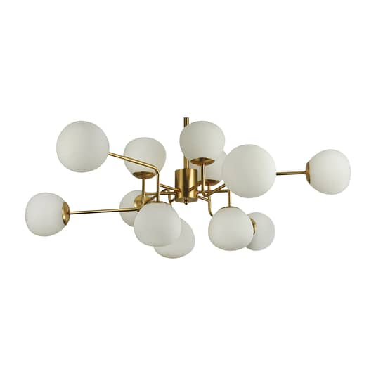 Maytoni Erich Kronleuchter Deckenlampe Deckenlampe Leuchte 12 Fl. Messing Weiß B-Ware - 4251110011844