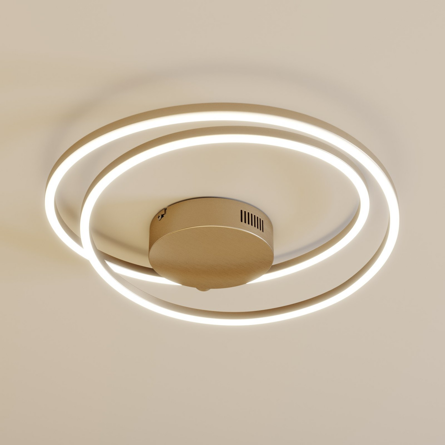 Plafonnier LED Lindby Davian, intensité variable, nickel