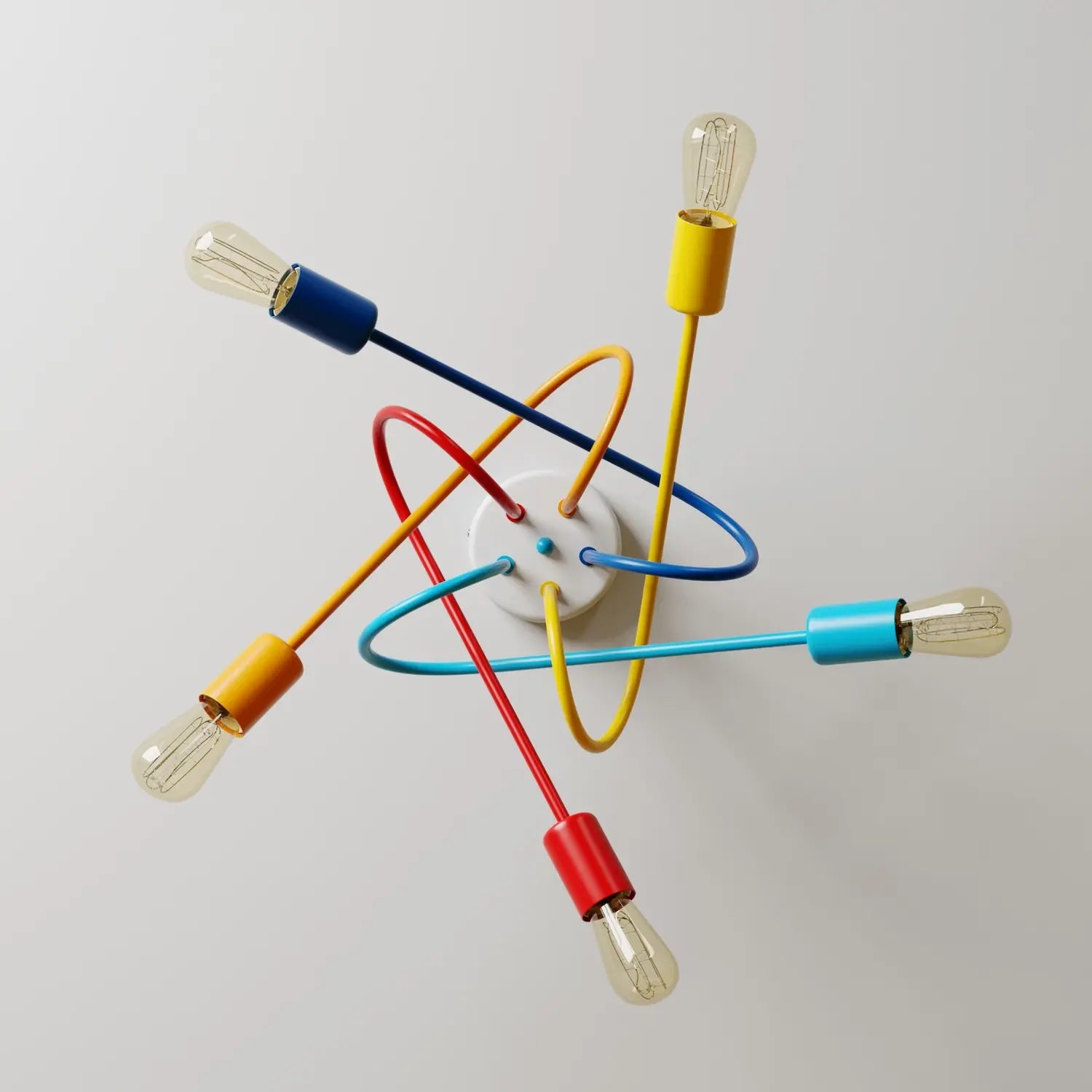 B-Ware Deckenleuchte Lampe Oxford Eisen Bunt 5 Flammig Kinderzimmer Junges Wohnen - 11804698429800