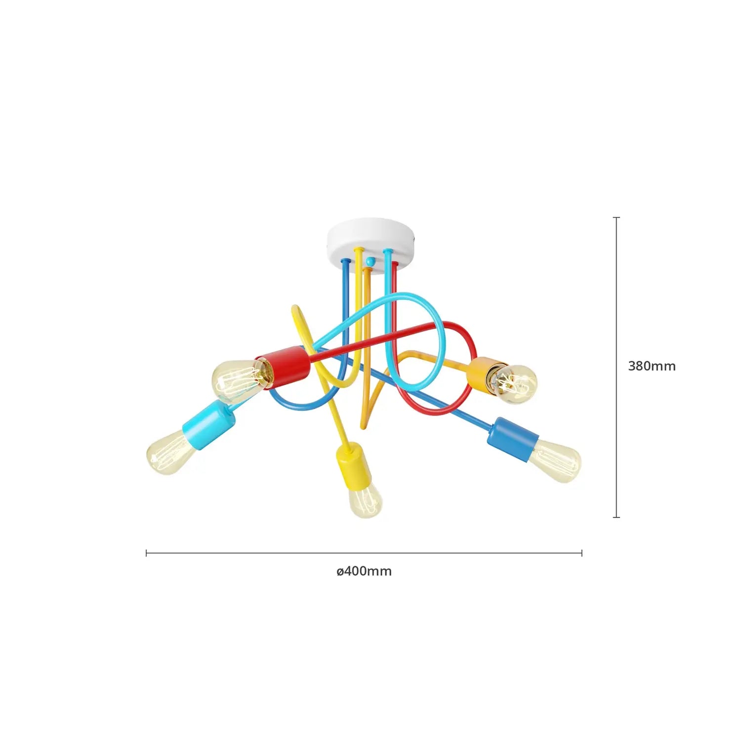 B-Ware Deckenleuchte Lampe Oxford Eisen Bunt 5 Flammig Kinderzimmer Junges Wohnen - 11804698429800