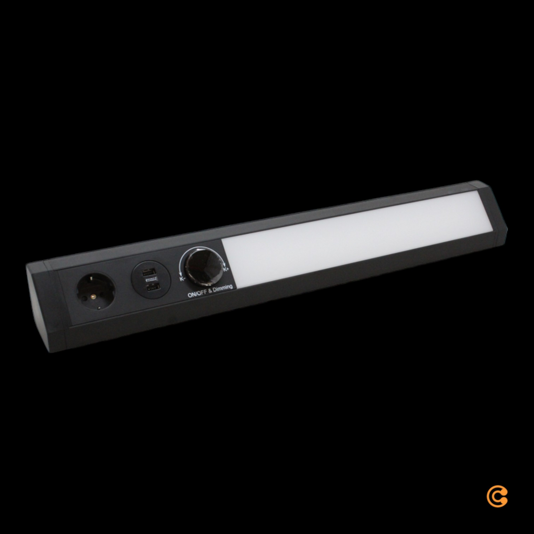 Arcchio Turim LED-Lampe Leuchte Licht USB CCT Unterbauleuchte schwarz