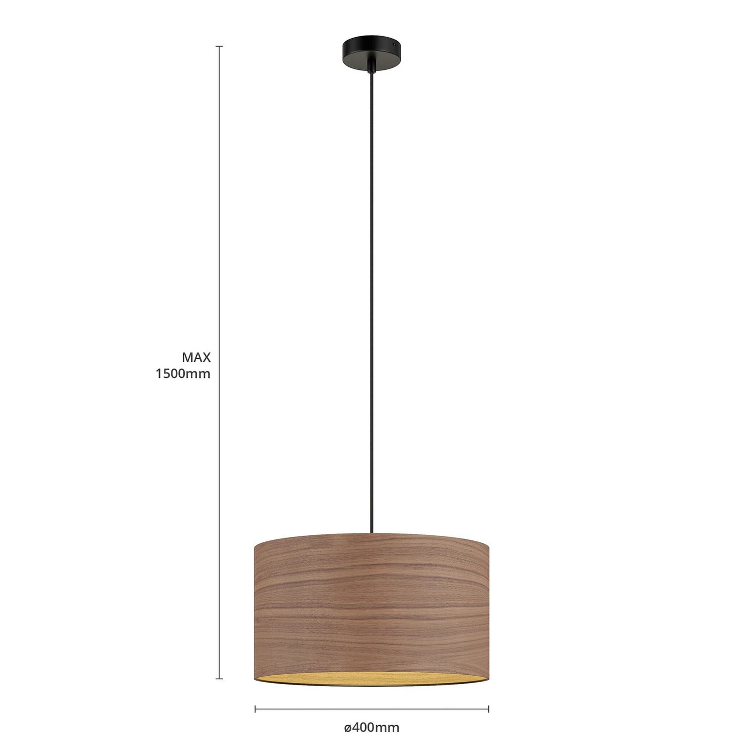 Envostar Veneer Hängeleuchte Hängelampe Deckenlampe Leuchte Lampe Licht Walnuss B-Ware - 4251911733457