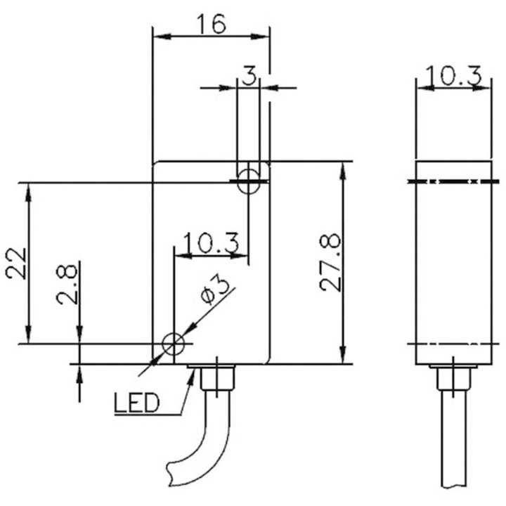 Secatec MKD16OUAK Reed-Kontakt Reed-Magnetschalter Schalter Magnetschalter Reed