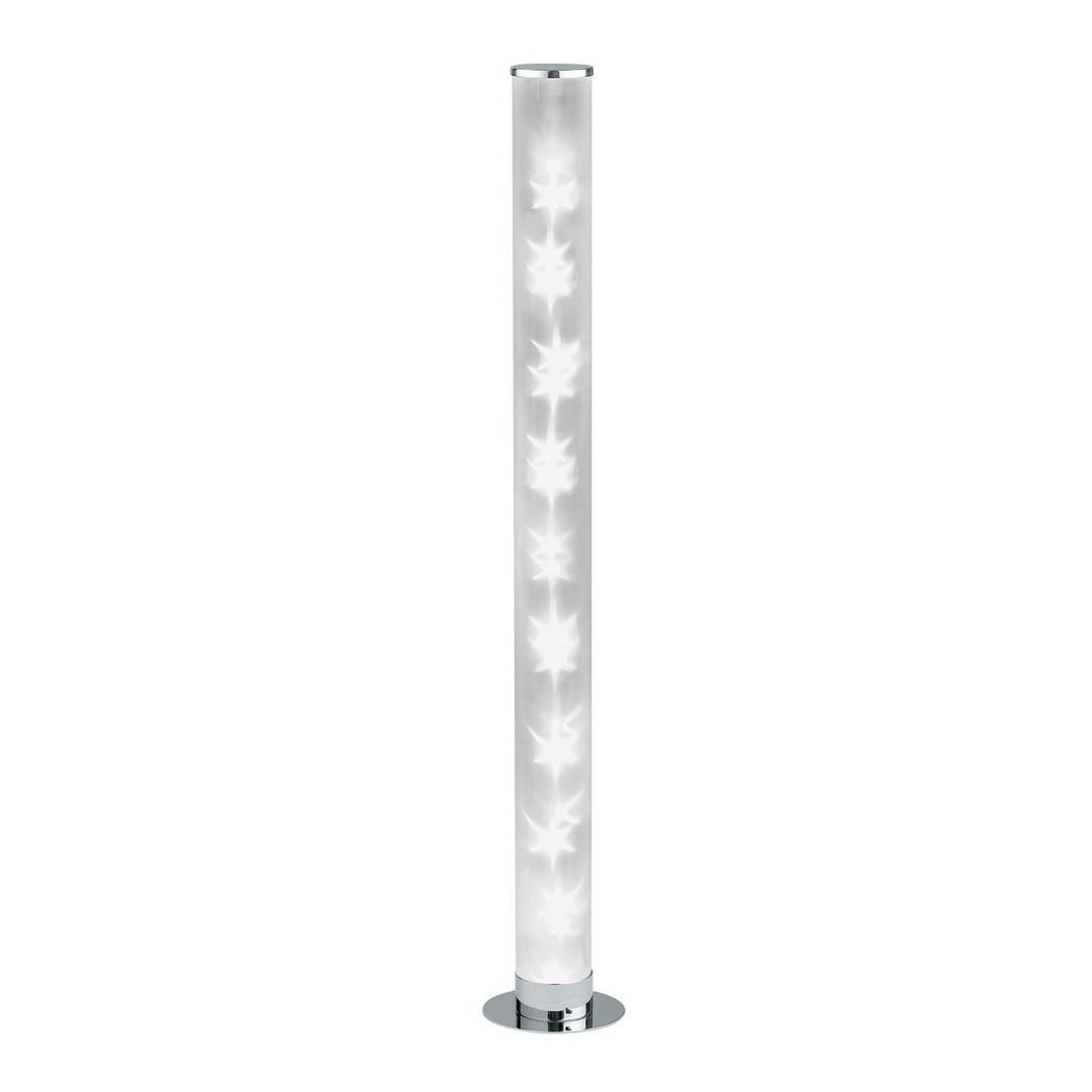 Lindby Lobini LED-Stehleuchte mit Fernbedienung Stehlampe Lampe weiß chrom