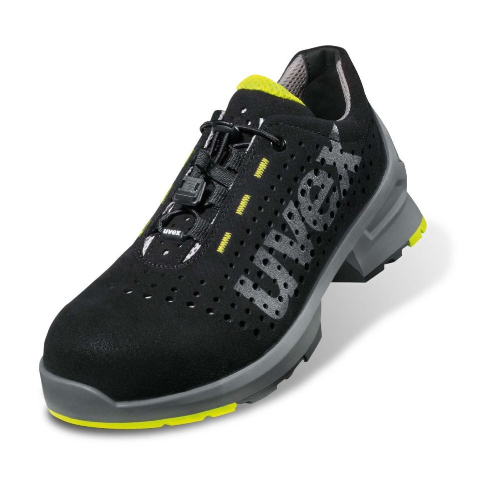 Uvex Uvex 1 Unisex Black, Grey, Yellow Composite Safety Trainer, UK 41, EU 41 - 4031101534503