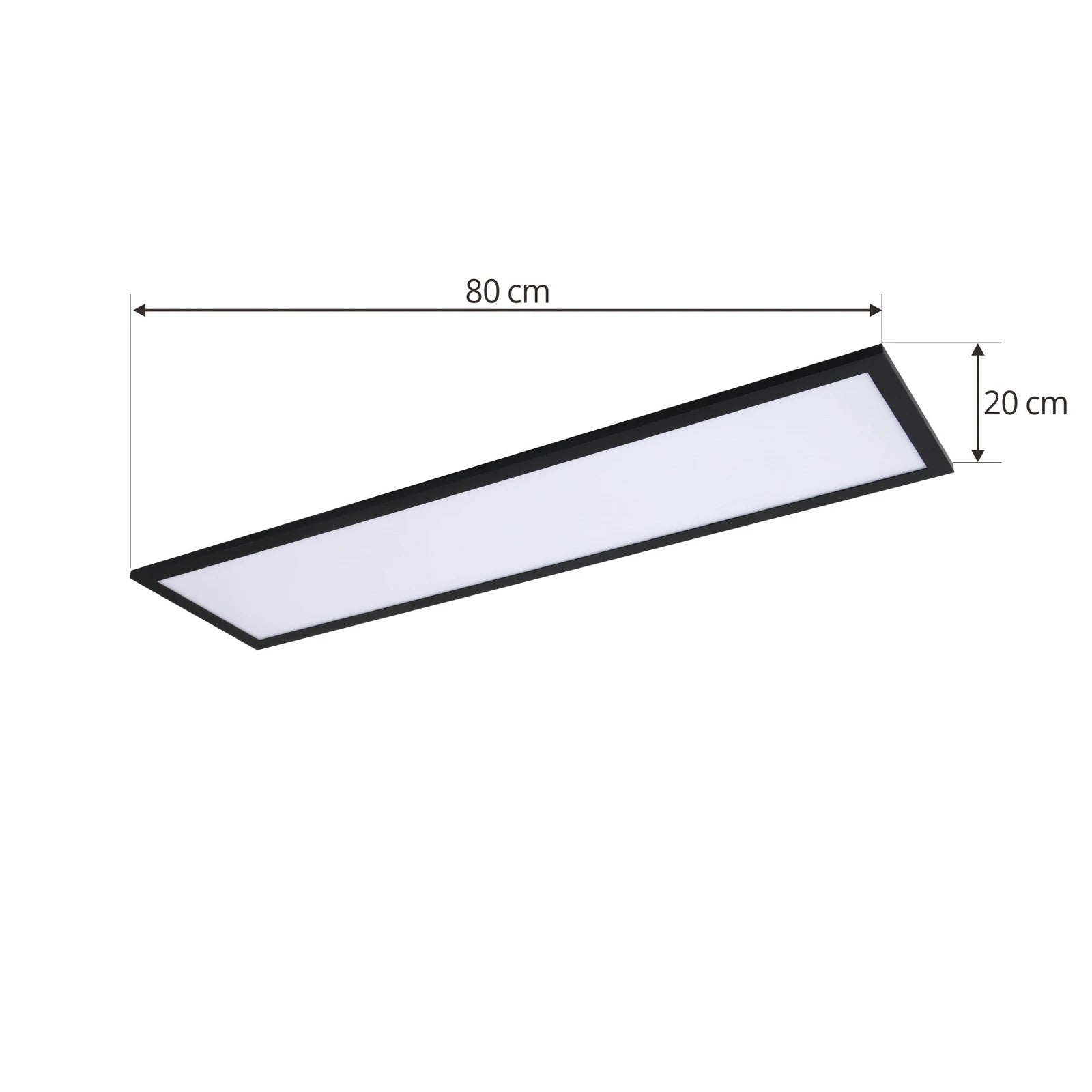 Lindby LED Panel Deckenleuchte Plafoniere Enhife schwarz Aluminium Kunststoff 80 - 4251911782592